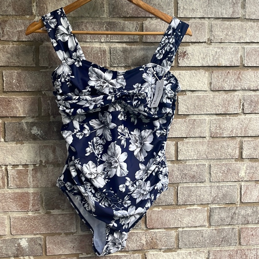 Blue floral one piece by Marina Vida   Size L